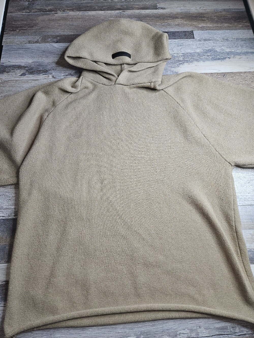 Fear Of God Essentials Knit Sweater Hoodie Men's Large Tan Brown - Picture 4 of 15